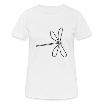 libelle - Frauen T-Shirt atmungsaktiv - Weiß - Vorne - AI Model Female 172 dark (172cm)