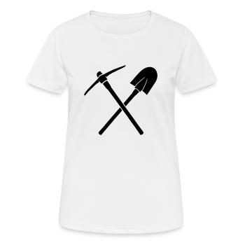 noir duo croix 2 pelle pelleteuse pelleteuse pioch - T-shirt respirant Femme - blanc - Devant - AI Model Female 172 dark (172cm)
