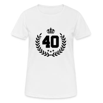 40 kranz - Frauen T-Shirt atmungsaktiv - Weiß - Vorne - AI Model Female 172 dark (172cm)