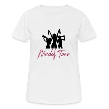 maedels tour - Frauen T-Shirt atmungsaktiv - Weiß - Vorne - AI Model Female 172 dark (172cm)