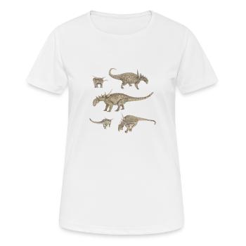 Sauropelta dinosaur - Women's Breathable T-Shirt - white - Front - AI Model Female 172 dark (172cm)