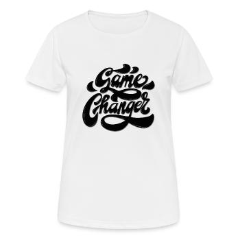 Game Changer - Frauen T-Shirt atmungsaktiv - Weiß - Vorne - AI Model Female 172 dark (172cm)