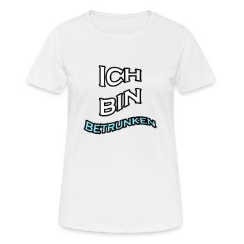 Ich bin betrunken - Frauen T-Shirt atmungsaktiv - Weiß - Vorne - AI Model Female 172 dark (172cm)