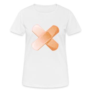pansement pensement croise - T-shirt respirant Femme - blanc - Devant - AI Model Female 172 dark (172cm)