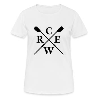 Rowing Crew Skulling Belt Rowing Rowing Team - Women's Breathable T-Shirt - white - Front - AI Model Female 172 dark (172cm)