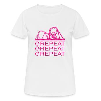 Rollercoaster montagnes russes - T-shirt respirant Femme - blanc - Devant - AI Model Female 172 dark (172cm)