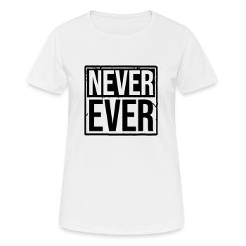 Jamais de texte - T-shirt respirant Femme - blanc - Devant - AI Model Female 172 dark (172cm)