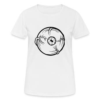 Horror eye large pupil - Women's Breathable T-Shirt - white - Front - AI Model Female 172 dark (172cm)