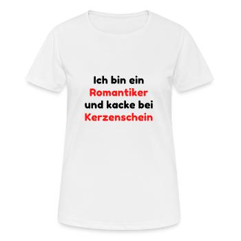 Ich bin ein Romantiker - Frauen T-Shirt atmungsaktiv - Weiß - Vorne - AI Model Female 172 dark (172cm)