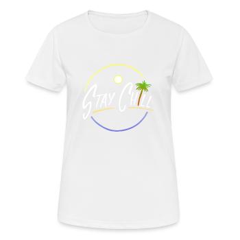 Stay Chill - T-shirt respirant Femme - blanc - Devant - AI Model Female 172 dark (172cm)