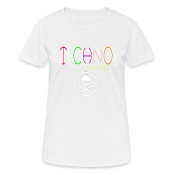 logo de la musique techno - T-shirt respirant Femme - blanc - Devant - AI Model Female 172 dark (172cm)