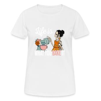 Boulangerie Baker Boulangerie Boulangerie Gâteau de confiserie - T-shirt respirant Femme - blanc - Devant - AI Model Female 172 dark (172cm)