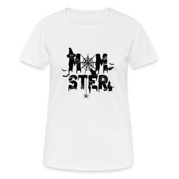 Momster - Mama Monster Mutter Halloween Kostüm - Frauen T-Shirt atmungsaktiv - Weiß - Vorne - AI Model Female 172 dark (172cm)