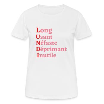 LUNDI - T-shirt respirant Femme - blanc - Devant - AI Model Female 172 dark (172cm)