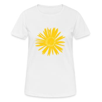 Dottergelb - Frauen T-Shirt atmungsaktiv - Weiß - Vorne - AI Model Female 172 dark (172cm)