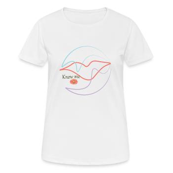 know me - Women's Breathable T-Shirt - white - Front - AI Model Female 172 dark (172cm)