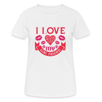 J’AIME MA COPINE - T-shirt respirant Femme - blanc - Devant - AI Model Female 172 dark (172cm)