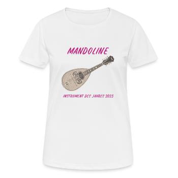 Mandoline Instrument des Jahres alte Mandoline - Frauen T-Shirt atmungsaktiv - Weiß - Vorne - AI Model Female 172 dark (172cm)