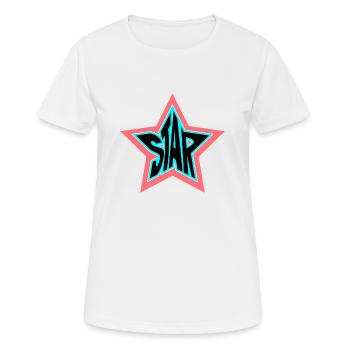 Star Stern - Frauen T-Shirt atmungsaktiv - Weiß - Vorne - AI Model Female 172 dark (172cm)