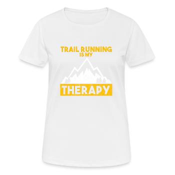 Trail Runner Running Jogging Jogger I Gift - T-shirt respirant Femme - blanc - Devant - AI Model Female 172 dark (172cm)