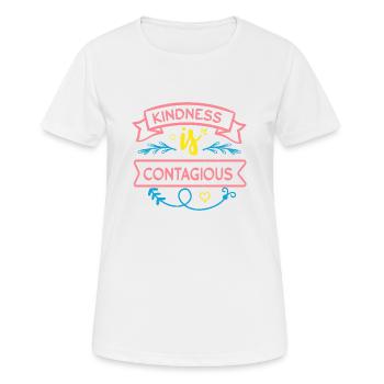FREUNDLICHKEIT, WENN ANSTECKEND - Frauen T-Shirt atmungsaktiv - Weiß - Vorne - AI Model Female 172 dark (172cm)