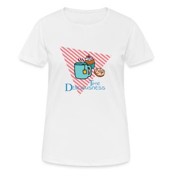 Köstlichkeiten Zeit - Frauen T-Shirt atmungsaktiv - Weiß - Vorne - AI Model Female 172 dark (172cm)