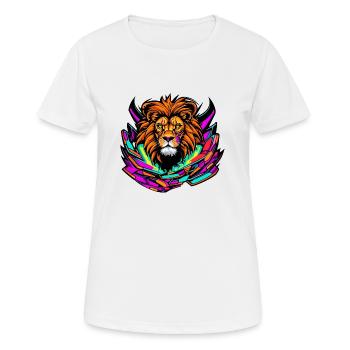 Herz und Seele eines Löwen - Frauen T-Shirt atmungsaktiv - Weiß - Vorne - AI Model Female 172 dark (172cm)
