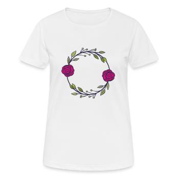 Flower Flower Plant - Women's Breathable T-Shirt - white - Front - AI Model Female 172 dark (172cm)