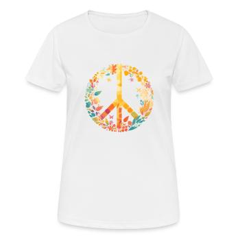 Frieden - Frauen T-Shirt atmungsaktiv - Weiß - Vorne - AI Model Female 172 dark (172cm)