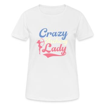 Crazy Archery Lady Archer Cible Arc et flèches - T-shirt respirant Femme - blanc - Devant - AI Model Female 172 dark (172cm)