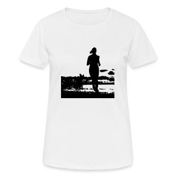 Dog Hund - Frauen T-Shirt atmungsaktiv - Weiß - Vorne - AI Model Female 172 dark (172cm)