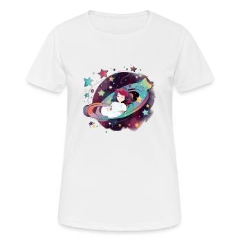 Mary dans l espace - T-shirt respirant Femme - blanc - Devant - AI Model Female 172 dark (172cm)