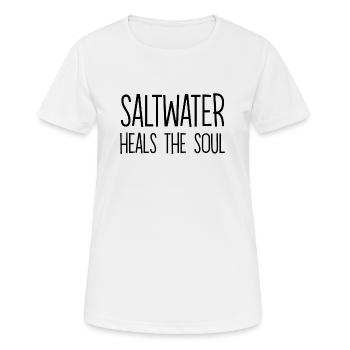 Soul-Healing: Saltwater Design - Women's Breathable T-Shirt - white - Front - AI Model Female 172 dark (172cm)
