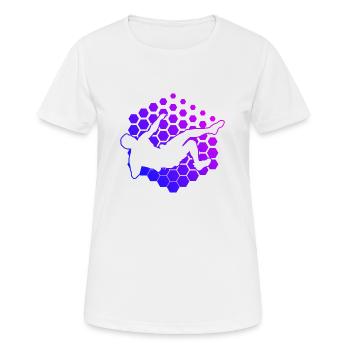 Escalade, Escalade, Bloc, Hommes, Bloc - T-shirt respirant Femme - blanc - Devant - AI Model Female 172 dark (172cm)