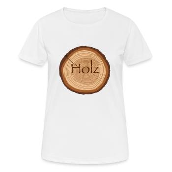 Holz Querschnitt - Frauen T-Shirt atmungsaktiv - Weiß - Vorne - AI Model Female 172 dark (172cm)