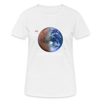 Chemise Mars, Rêvez plus grand et Occupy Mars - T-shirt respirant Femme - blanc - Devant - AI Model Female 172 dark (172cm)