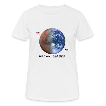 Mars - Rêver plus grand et occuper Mars - T-shirt respirant Femme - blanc - Devant - AI Model Female 172 dark (172cm)
