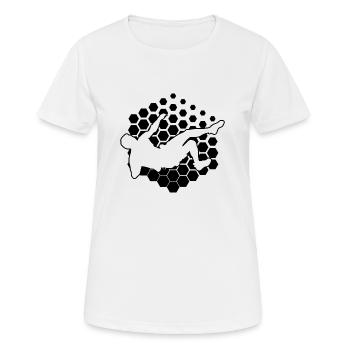 Escalade de bloc hommes Escalade de bloc femmes - T-shirt respirant Femme - blanc - Devant - AI Model Female 172 dark (172cm)