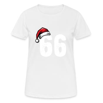 66 Numéro Noël - T-shirt respirant Femme - blanc - Devant - AI Model Female 172 dark (172cm)