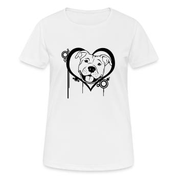 Staffordshire im Herz - Frauen T-Shirt atmungsaktiv - Weiß - Vorne - AI Model Female 172 dark (172cm)