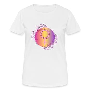 Feminine Energy - Women's Breathable T-Shirt - white - Front - AI Model Female 172 dark (172cm)