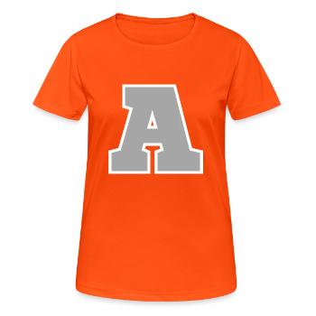 Letter to Sport - Women's Breathable T-Shirt - neon orange - Front - AI Model Female 172 dark (172cm)