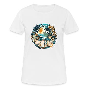 Heure d'été - T-shirt respirant Femme - blanc - Devant - AI Model Female 172 dark (172cm)