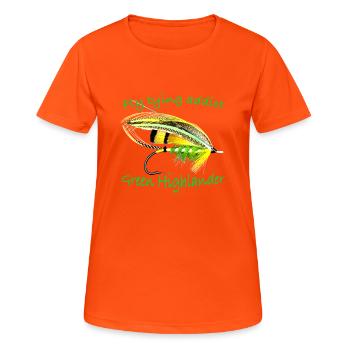 Green Highlander - Women's Breathable T-Shirt - neon orange - Front - AI Model Female 172 dark (172cm)
