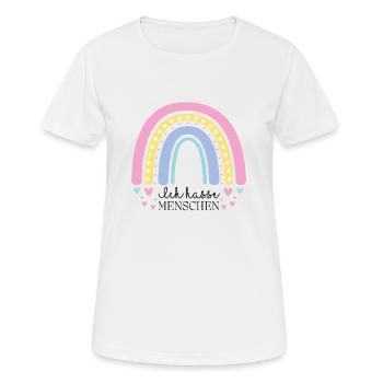 I hate people - Women's Breathable T-Shirt - white - Front - AI Model Female 172 dark (172cm)