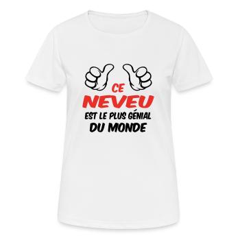 BEST NEPHEW - Women's Breathable T-Shirt - white - Front - AI Model Female 172 dark (172cm)