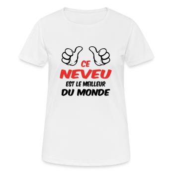 BEST NEPHEW - Women's Breathable T-Shirt - white - Front - AI Model Female 172 dark (172cm)