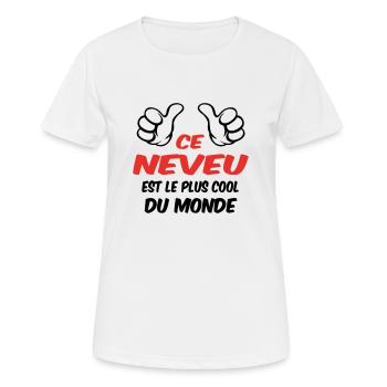 BEST NEPHEW - Women's Breathable T-Shirt - white - Front - AI Model Female 172 dark (172cm)