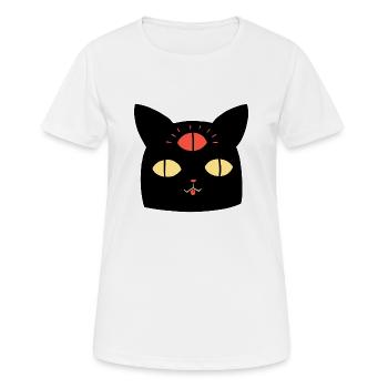 Katze und drittes Auge - Frauen T-Shirt atmungsaktiv - Weiß - Vorne - AI Model Female 172 dark (172cm)