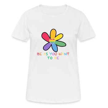 Soyez comme vous voulez être - T-shirt respirant Femme - blanc - Devant - AI Model Female 172 dark (172cm)